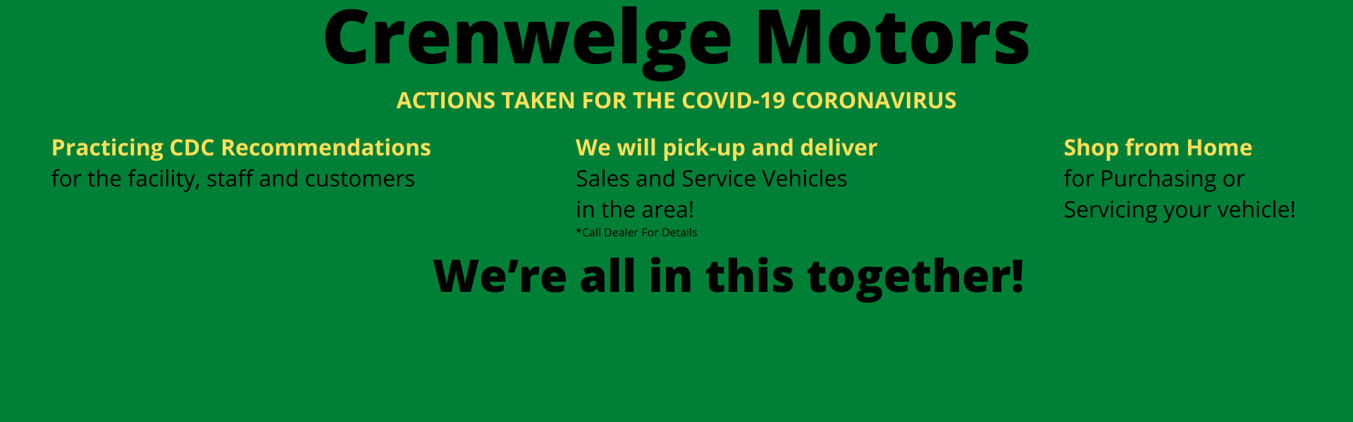 Crenwelge Motors COVID-19